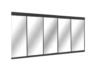 Multi-panel sliding door illustration